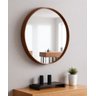 Espelho Grande Redondo Moldura Metal Decorativo 80x80cm Luxo - 1