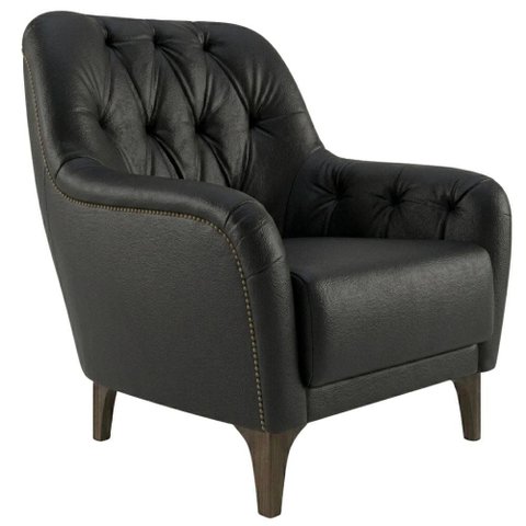Poltrona Decorativa Capitone Sasha Pes Madeira Courino Tcs 724 Moll