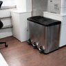 Lixeira Seletiva Tripla Inox Office Healer Senior 3 divisórias de 20L - 4