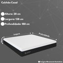 Ver imagem 4 de Colchão na Caixa Embalado a Vácuo Musk Casal Ortopédico 138X188 Espuma D28 Branco/Chumbo G90 - Gran