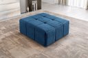 Ver imagem 1 de Puff para Sala de Estar Bouclé Azul