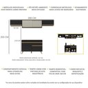 Ver imagem 4 de Armário de Cozinha Compacta 260cm Veneza Multimóveis V3698 Preto/Dourado