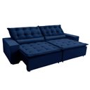 Ver imagem 1 de Sofá Elegance Retratil e Reclinavel 2,32 Mts Veludo Azul