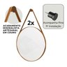 2 Espelho Caramelo Pendulo Com Alça Nova Decor Conjunto De Espelho - 3