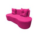 Ver imagem 5 de Sofá 3 Lugares Orgânico Curvo Madrid 180cm Veludo Rosa Pink