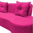 Ver mais imagens de Sofá 3 Lugares Orgânico Curvo Madrid 180cm Veludo Rosa Pink