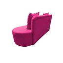 Ver imagem 7 de Sofá 3 Lugares Orgânico Curvo Madrid 180cm Veludo Rosa Pink