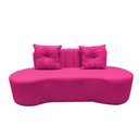 Ver imagem 3 de Sofá 3 Lugares Orgânico Curvo Madrid 180cm Veludo Rosa Pink