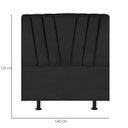 Ver imagem 3 de Cabeceira Casal Box de Cama Estofada 140 Cm Lile Linho:preto