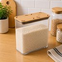 Ver imagem 2 de Pote Hermético Retangular Coza Modo Bambu Cristal 2,7L com Tampa Bambu
