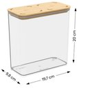 Ver imagem 3 de Pote Hermético Retangular Coza Modo Bambu Cristal 2,7L com Tampa Bambu