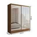 Ver imagem 5 de Guarda-roupa Solteiro Swift 2 Portas 2 Gavetas com Espelho Cinamomo - Panorama Móveis