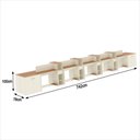 Ver imagem 6 de Estação de Trabalho 10 Lugares Smart Office 10 Mesas 8 Armários 4 Aparadores - Off White e Cedro