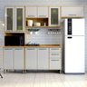 Cozinha Compacta 4 Peças Detalhe Vidro Áustria Valdemóveis Cinamomo/off White - 1