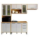 Ver imagem 3 de Cozinha Compacta 4 Peças Detalhe Vidro Áustria Valdemóveis Cinamomo/off White
