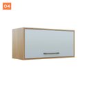 Ver imagem 4 de Cozinha Compacta 4 Peças Detalhe Vidro Áustria Valdemóveis Cinamomo/off White