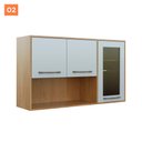 Ver imagem 7 de Cozinha Compacta 4 Peças Detalhe Vidro Áustria Valdemóveis Cinamomo/off White