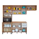 Ver mais imagens de Cozinha Compacta 4 Peças Detalhe Vidro Áustria Valdemóveis Cinamomo/off White