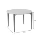 Ver imagem 3 de Mesa de Jantar Luara Universum Redonda 110 cm Tampo Vidro Branco Base Amêndoa
