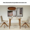 Ver imagem 2 de Mesa de Jantar Luara Universum Redonda 110 cm Tampo Vidro Branco Base Amêndoa
