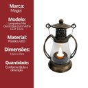 Ver imagem 7 de Jogo 2 Mini Lamparinas Led Decorativa Ouro Envelhecido 11cm Vela Artificial Branco Quente com Alça