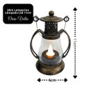 Ver imagem 5 de Jogo 2 Mini Lamparinas Led Decorativa Ouro Envelhecido 11cm Vela Artificial Branco Quente com Alça
