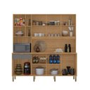 Ver imagem 4 de Cozinha Compacta 8 Portas 1 Gaveta 194,2 cm Nature Cinza Freijó/Gris Cinza