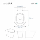 Ver imagem 3 de Assento Poliester Soft Close Antimicrobiano Link Lk Ferragem Rose Gold P/ Vaso Deca