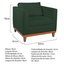 Ver imagem 5 de Kit Sofá 3 Lugares e 2 Poltronas Europa 180 cm Estilo Conforto e Elegância Linho Verde - Amarena
