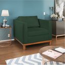 Ver imagem 3 de Kit Sofá 3 Lugares e 2 Poltronas Europa 180 cm Estilo Conforto e Elegância Linho Verde - Amarena