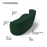 Poltrona Namoradeira Aisha 02 Lugares Orgânica Bouclê Verde - Desk Design - 3