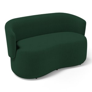 Poltrona Namoradeira Aisha 02 Lugares Orgânica Bouclê Verde - Desk Design