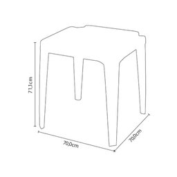 Conjunto TopPlast com Mesa de Plástico Top e 4 Cadeiras Isabela - Branco - 3