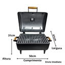 Ver imagem 2 de Churrasqueira Bafo Grande Móvel Aluminio Fundido Craquelada