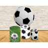 Kit Trio Capa Cilíndrica + Painel De Tecido Redondo Futebol campo e bola - 1