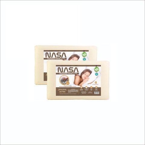 Kit2 Travesseiro Grande Antialérgico Viscoelástico Nasa 16cm