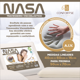 Kit2 Travesseiro Grande Antialérgico Viscoelástico Nasa 16cm - 3