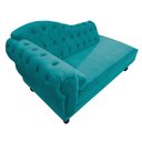 Ver imagem 4 de Diva Recamier Diana 185cm Lado Direito Suede - ADJ Decor - Azul Turquesa