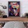 Quadro Grande Decoração Home Office Elegante Moderno Revenda:Albert Einstein Abstract Marcas - 3