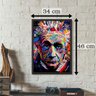 Quadro Grande Decoração Home Office Elegante Moderno Revenda:Albert Einstein Abstract Marcas - 4