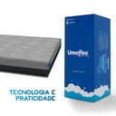 Ver imagem 2 de Colchão na Caixa Casal King Fit Visco 193x203 Cinza D40 Umaflex