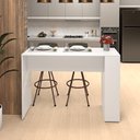 Ver imagem 3 de Bancada Cozinha Americana Gourmet com Prateleiras Netmobil - Branco