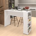 Ver imagem 2 de Bancada Cozinha Americana Gourmet com Prateleiras Netmobil - Branco