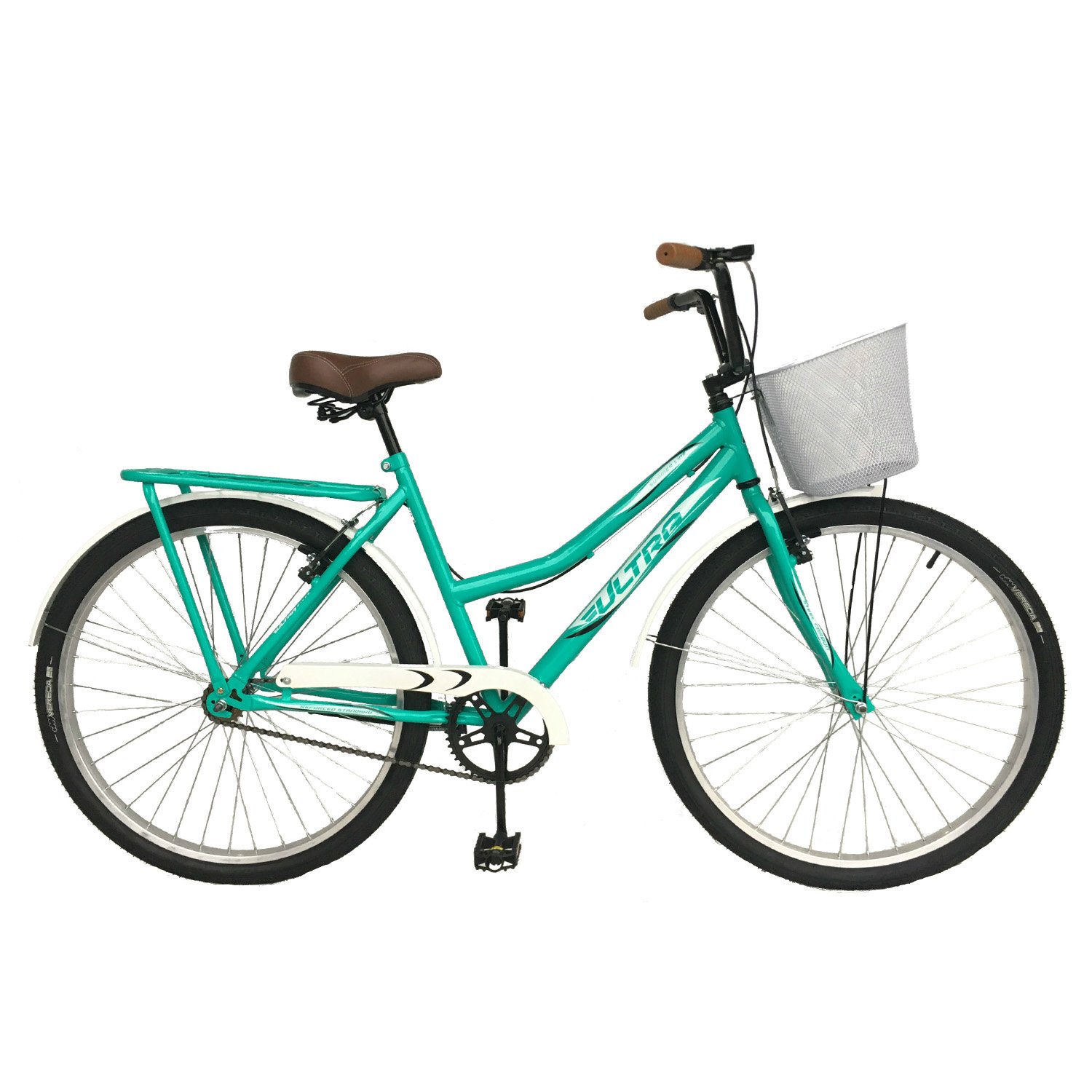 BICICLETA CICLO BYE-MIAMI BEACH ARO 26 COM CESTA / FEMININA - VERDE ...