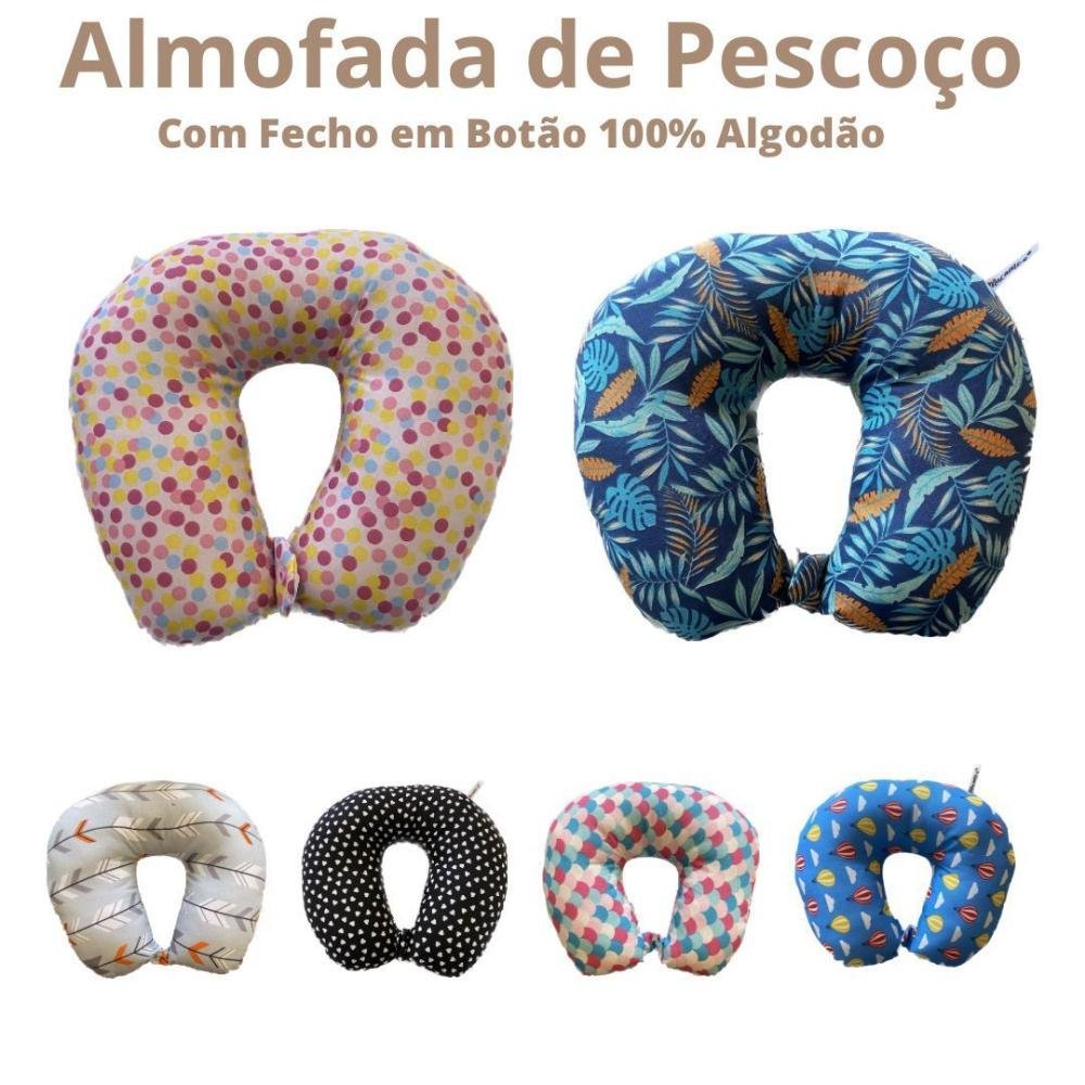 Almofada de Pescoço Premium Cor:flechas Cinza - 4