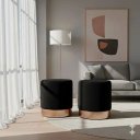 Ver imagem 1 de Kit 2 Puff Rodapé Rose Gold, Cor Preto Veludo - Let Móveis
