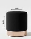 Ver imagem 2 de Kit 2 Puff Rodapé Rose Gold, Cor Preto Veludo - Let Móveis