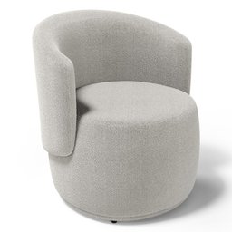 Poltrona Decorativa Aisha Orgânica Bouclê Bege - Desk Design - 1