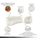 Ver imagem 3 de Conjunto Sofá Sala de Estar Bipartido 240cm e 2 Poltronas Clarke Bouclê Offwhite G45 - Gran Belo