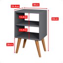 Ver imagem 7 de Mesa de Cabeceira Nicho Organizadora Quarto Moderna Praticidade Funcional Melissa - Cinza